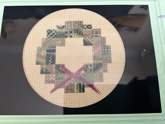 Neon Flamingo Designs Memorial Wreath cross stitch chart