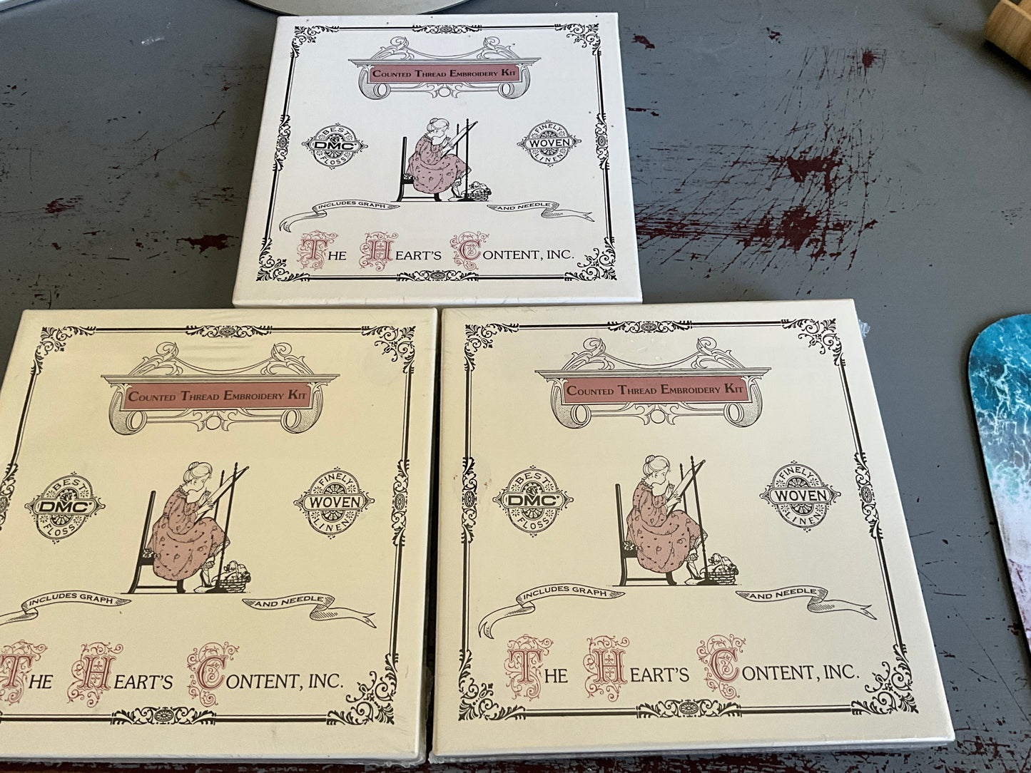 The Hearts Content choice annual ornament cross stitch kits see pictures and variations