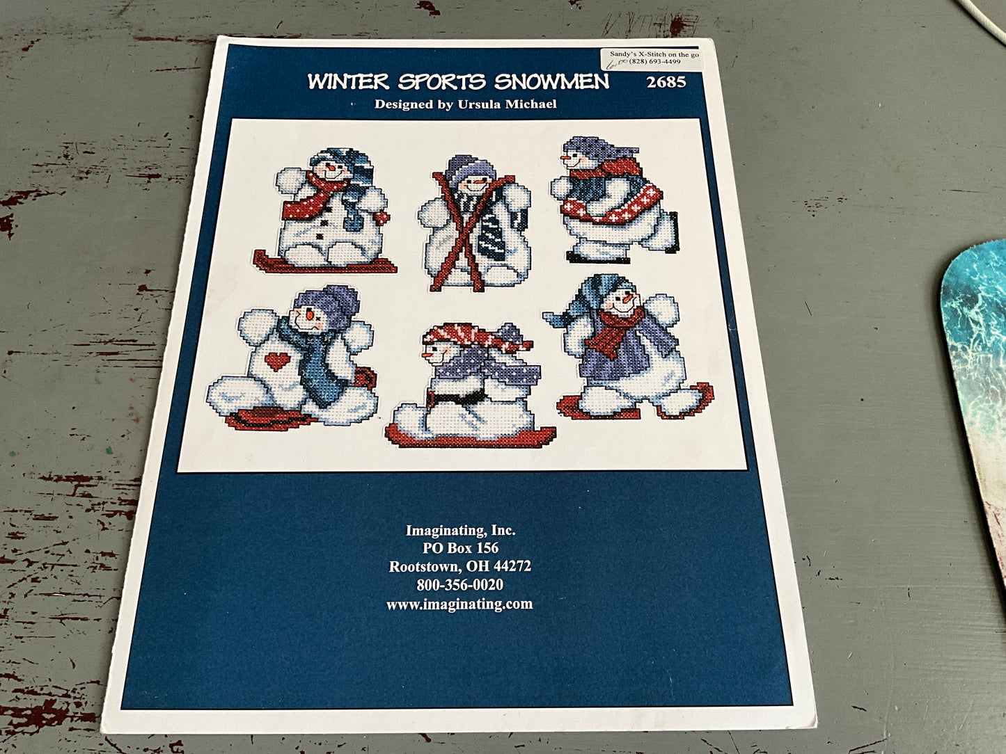 Imaginations Winter Sports Snowmen cross stitch chart