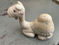 Genuine Jonathan & David camel with decorated hump blanket, bridal, & head cover figurine