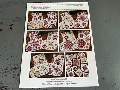 Rosewood Manor Pomegranate Christmas cross stitch chart
