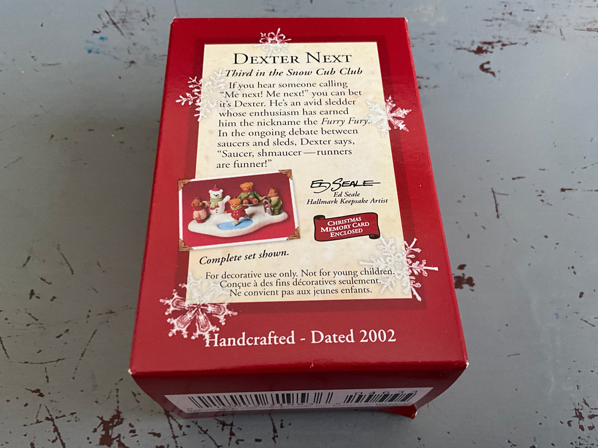 Hallmark Dexter Next 2002 Third in the Snow Cub Club Collection Keepsake Ornament. QRP4633