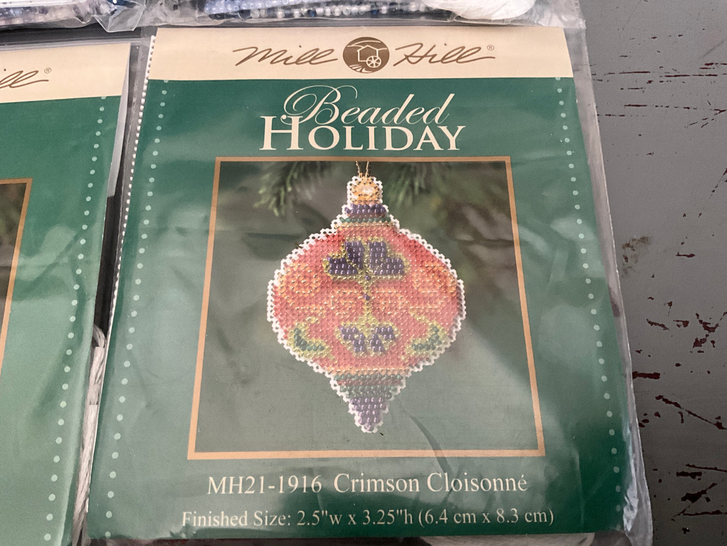 Mill Hill set of 4 beaded holiday ornament kits see pictures and description