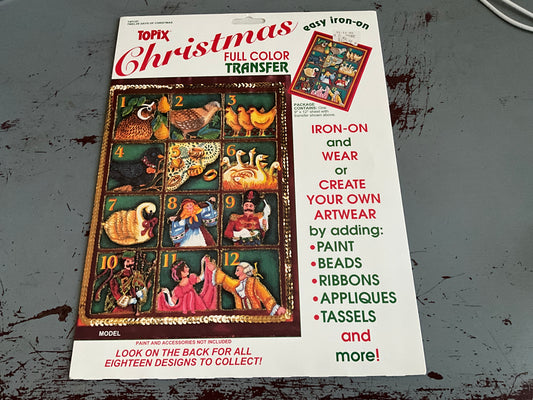 Topix Twelve Days Of Christmas full color iron on transfer