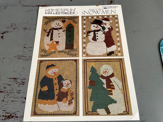 Homespun Collectibles snowmen 2000 collection cross stitch chart