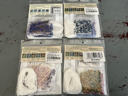 Mill Hill set of 4 beaded holiday ornament kits see pictures and description