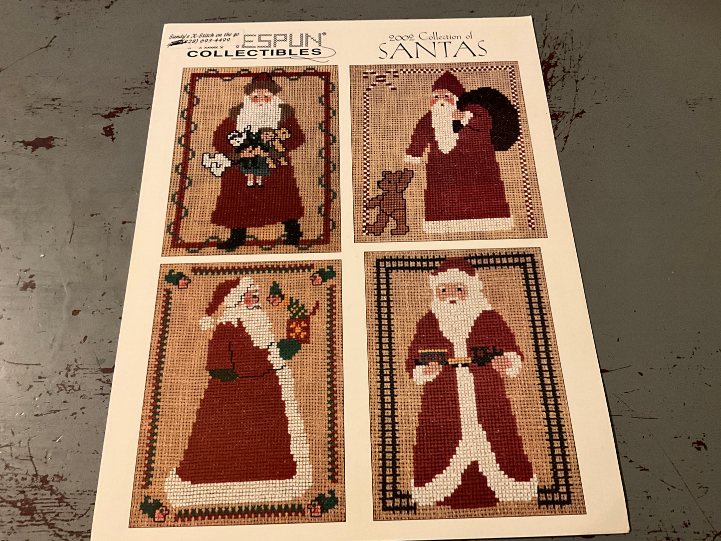 Homespun Collection 2002 collection of Santa’s cross stitch chart