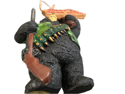 RIGHT TO BEAR ARMS Bear with guns & ammunition belt  Christmas holiday ornament