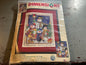 Bucilla Snowmen Greetings stamped cross stitch kit