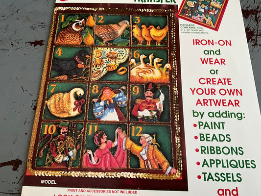 Topix Twelve Days Of Christmas full color iron on transfer