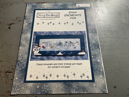 Waxing Moon Designs Simply Snowdays Cross stitch chart