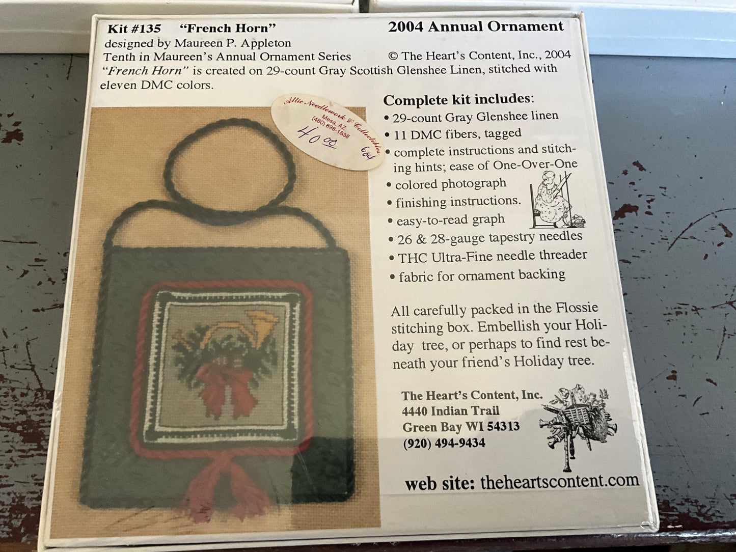 The Hearts Content choice annual ornament cross stitch kits see pictures and variations
