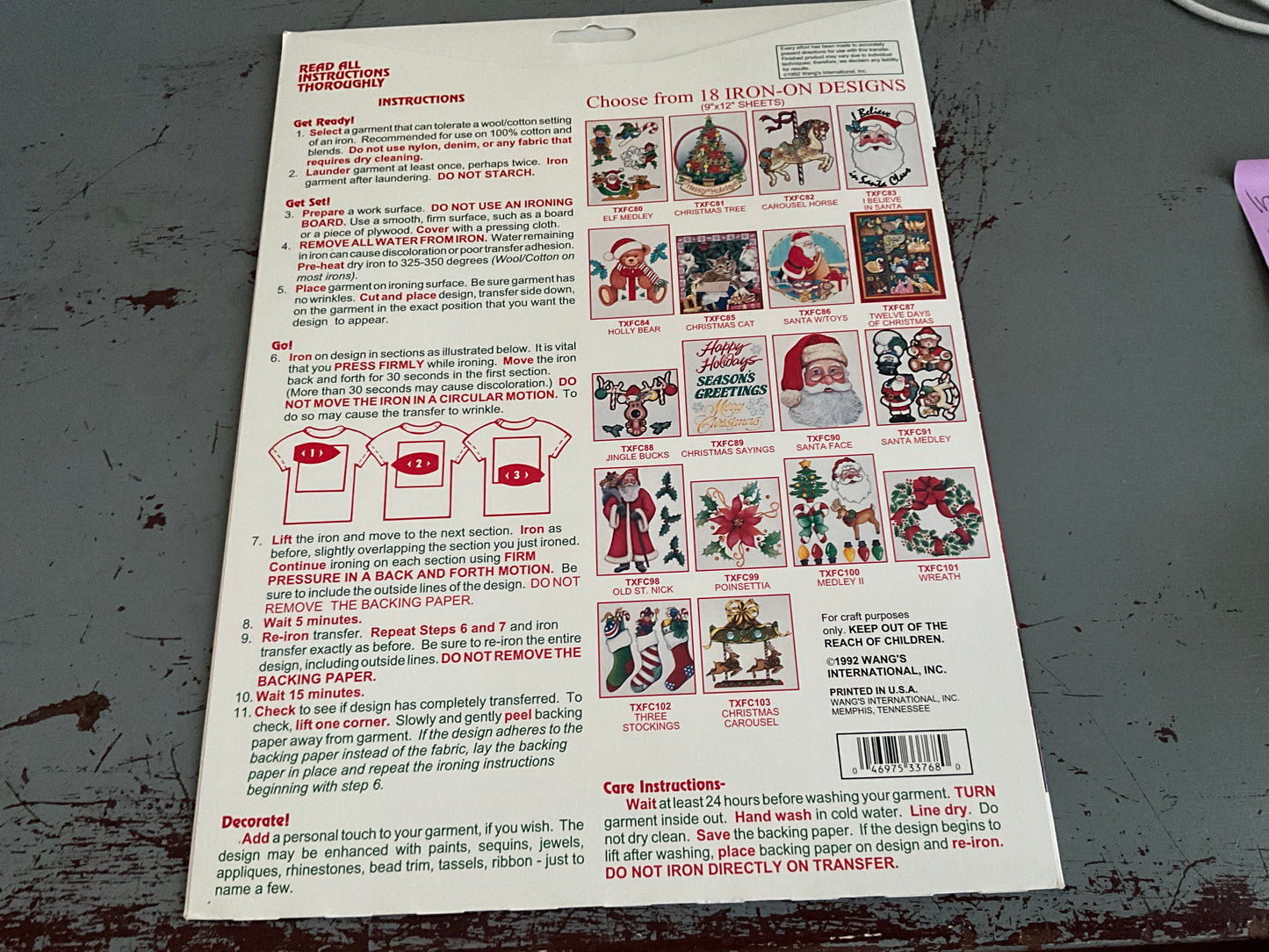 Topix Twelve Days Of Christmas full color iron on transfer