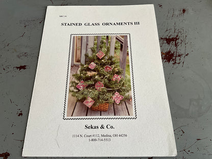Sekas & Company Stained Glass Ornaments III cross stitch chart