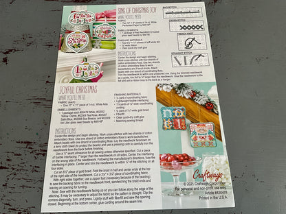Craftways Sweet Memories 12 cross stitch charts booklet
