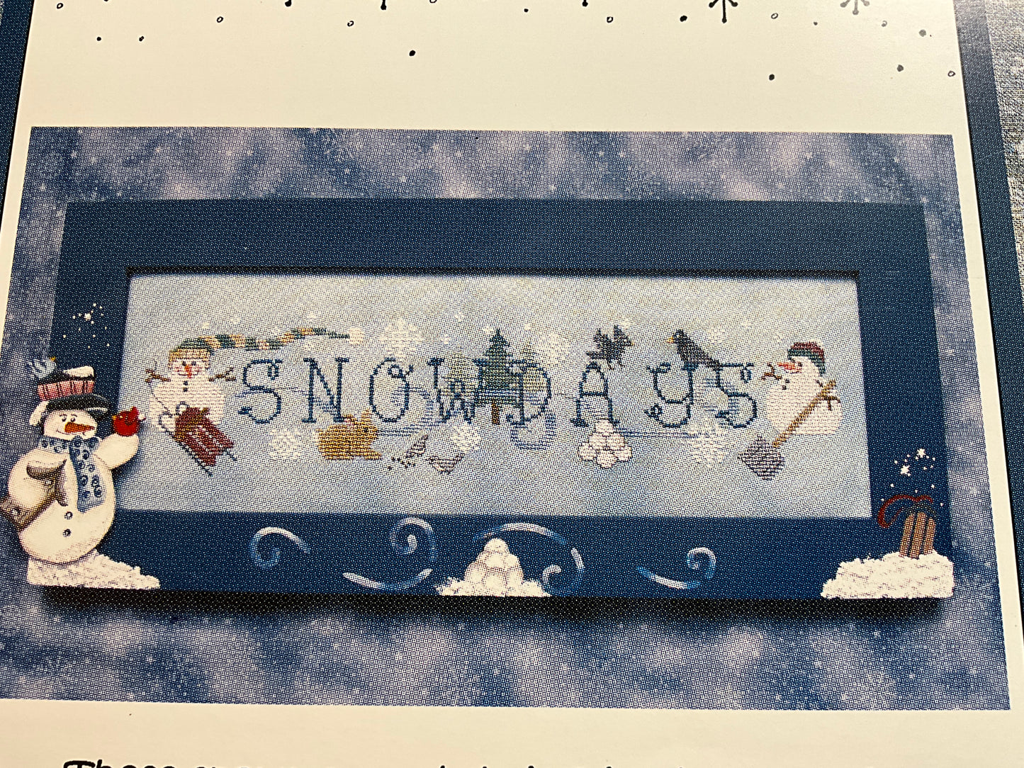 Waxing Moon Designs Simply Snowdays Cross stitch chart