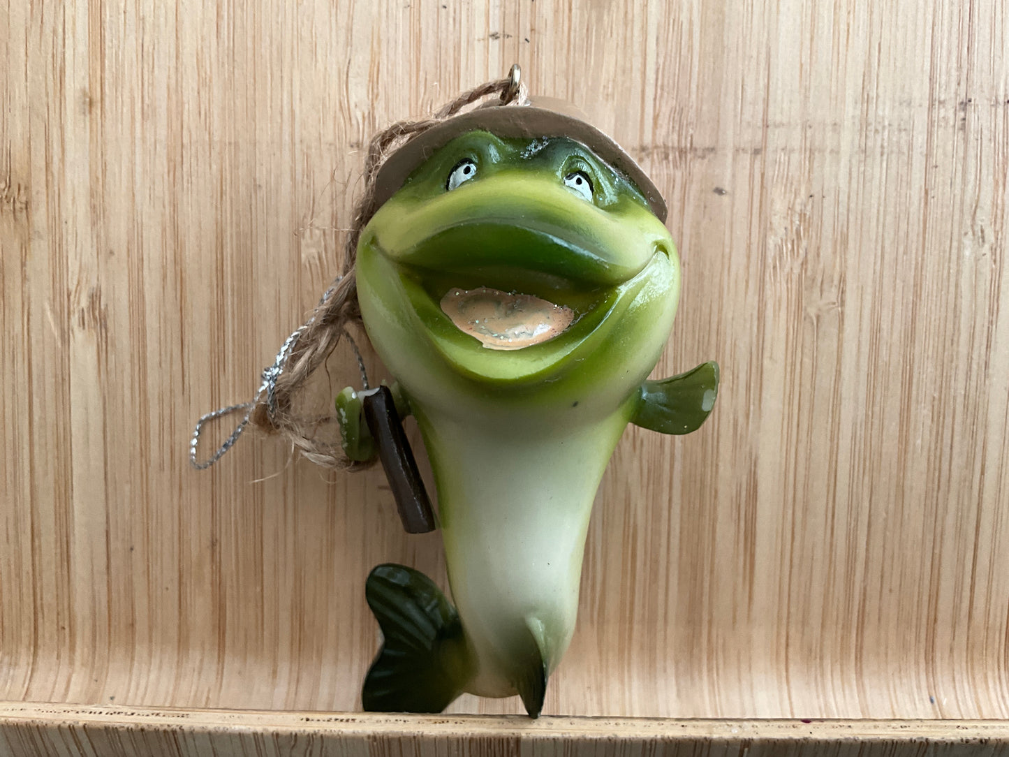 Sensational silly fish Christmas holiday ornament