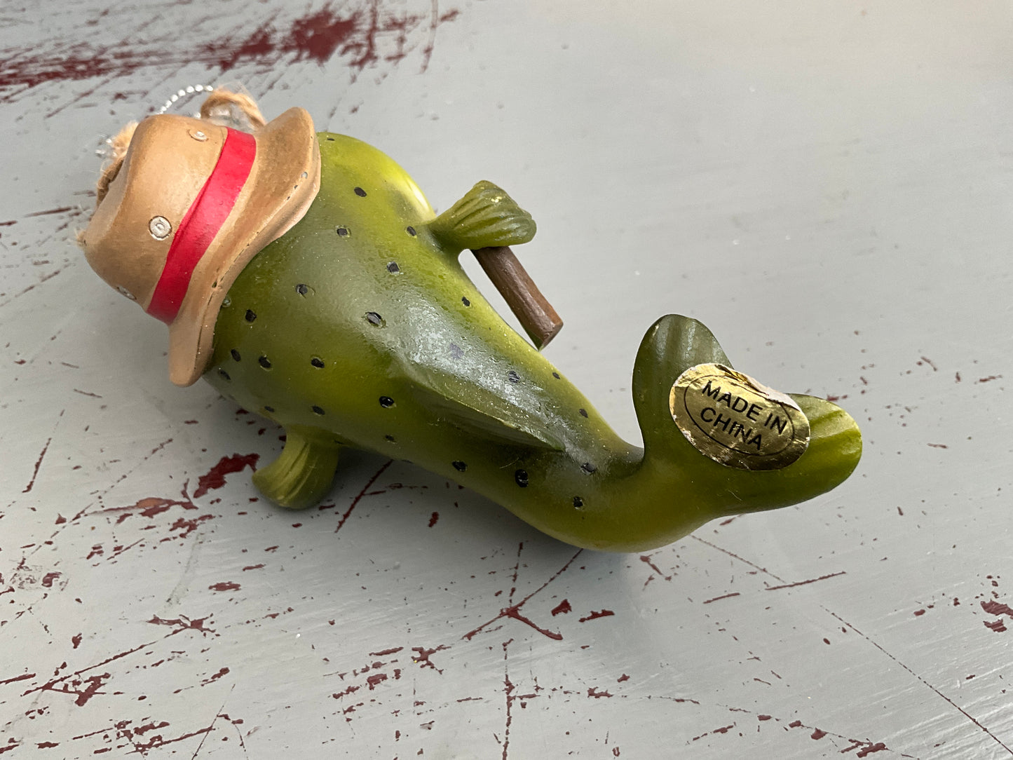 Sensational silly fish Christmas holiday ornament