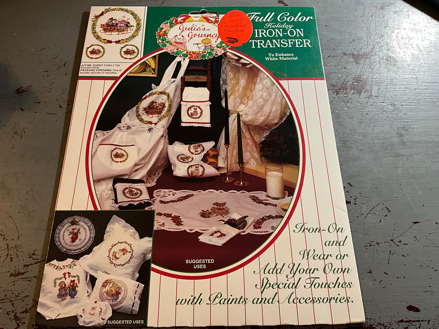 Wang’s International Julie’s Journey Sleigh Ride Full Color Holiday Iron On Transfer
