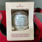 Hallmark 25th Christmas Together 1982 Keepsake glass ball ornament QX211-6