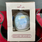 Hallmark 25th Christmas Together 1982 Keepsake glass ball ornament QX211-6
