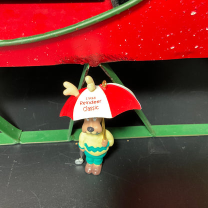 Hallmark Reindeer Classic Pro Golf dated 1994 Keepsake Ornament QX5926