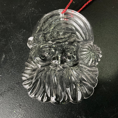 Gorham Crystal Santa Face West Germany Christmas ornament