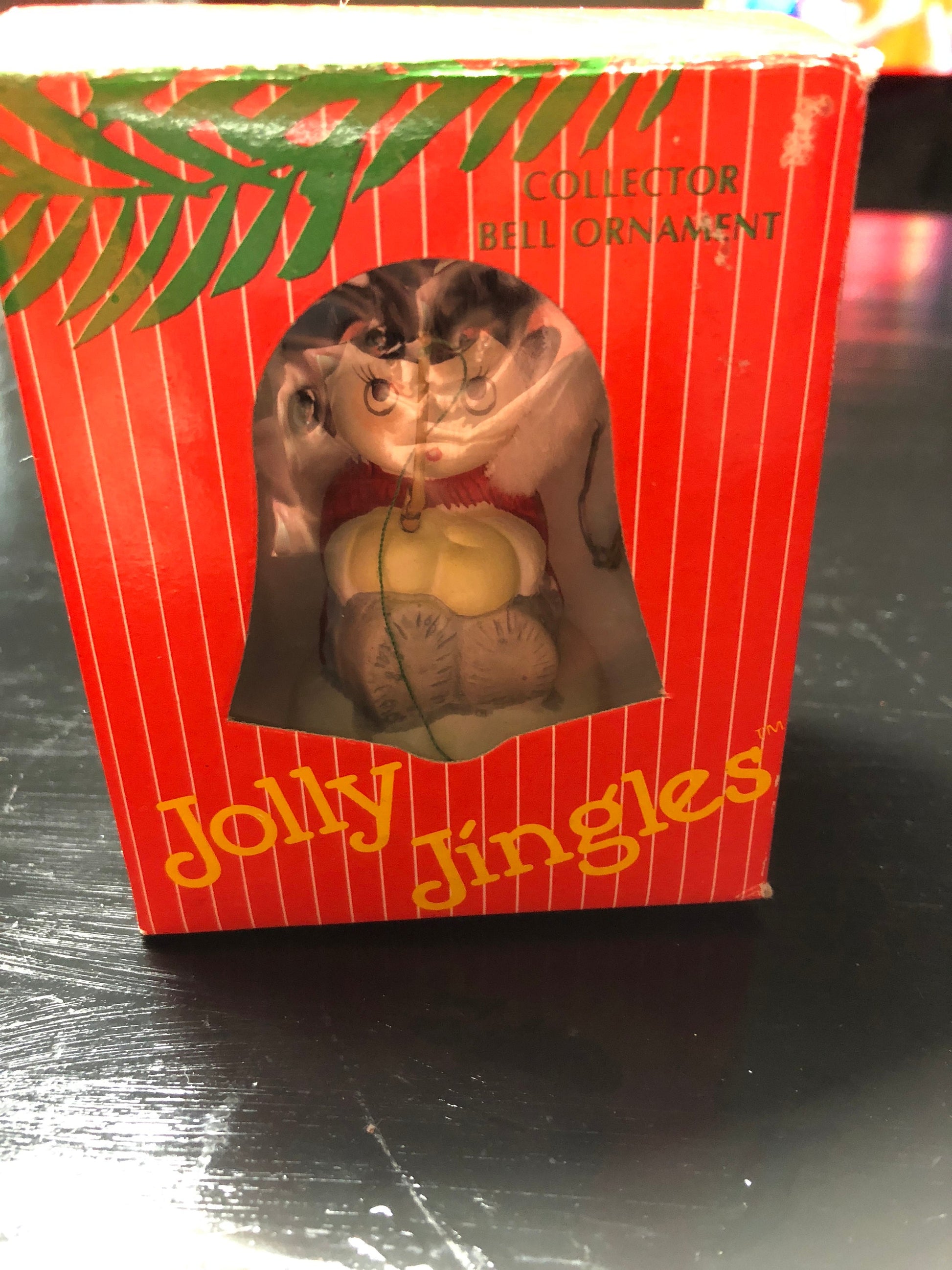 Jolly Jingles, Collector Bell Ornament, Hand Painted Porcelain Bisque
