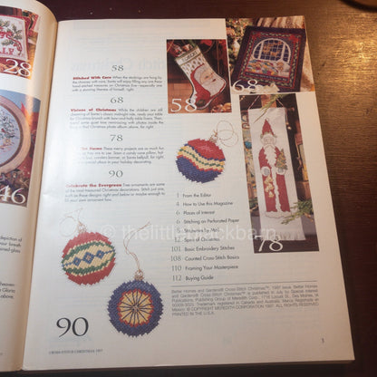 Cross Stitch Christmas, 41 Charts to Stitch, Vintage 1997, Counted Cross Stitch Magazine