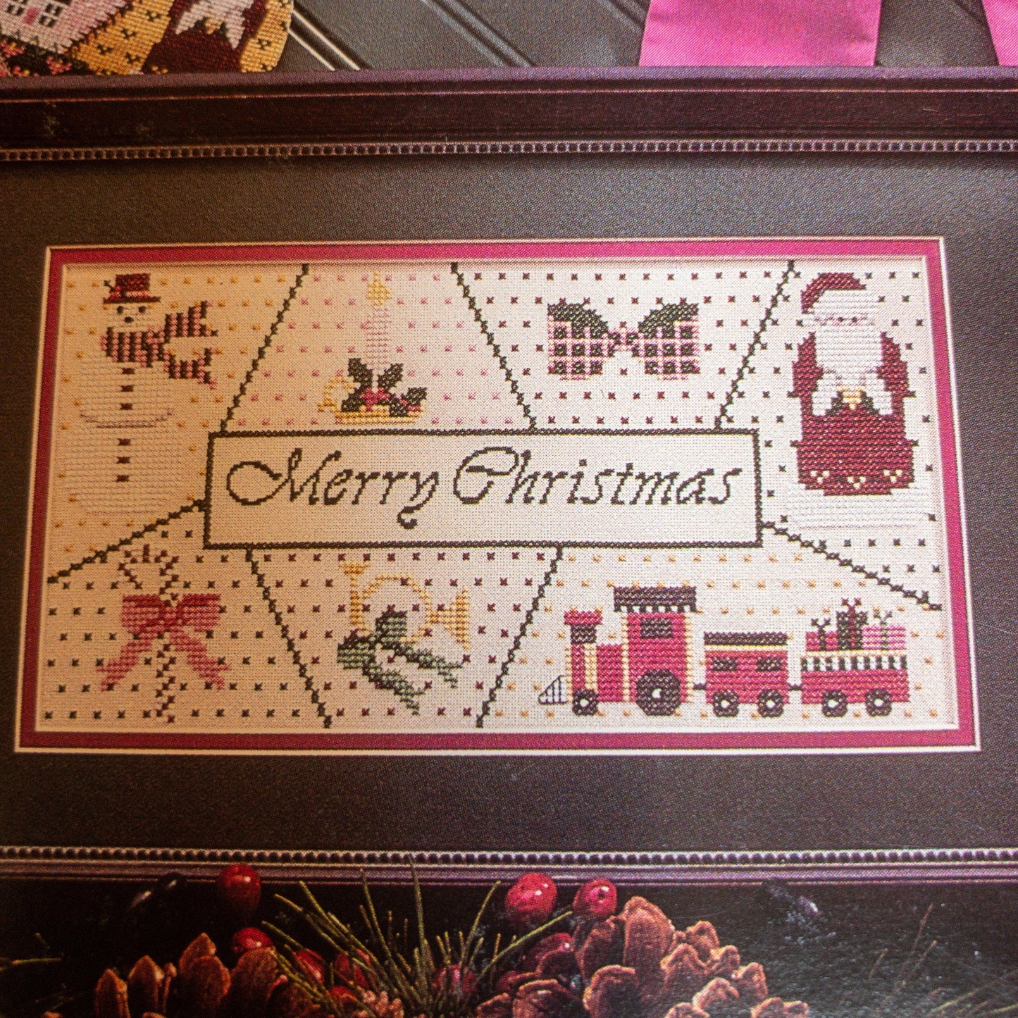 Just Cross Stitch, Crazy Quilt Christmas, Vintage 1992, Counted Cross Stitch Chart