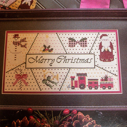 Just Cross Stitch, Crazy Quilt Christmas, Vintage 1992, Counted Cross Stitch Chart