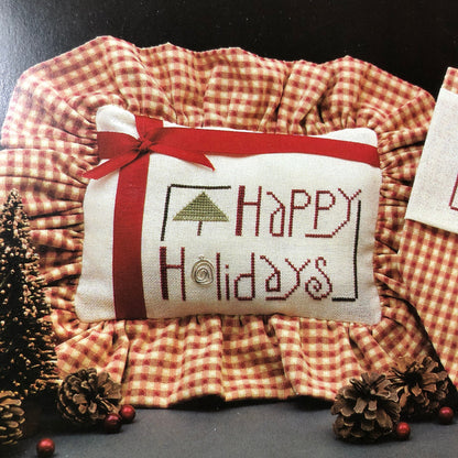 Heart In Hand holiday greetings Cecilia Turner Vintage 2002  Counted Cross Stitch Chart