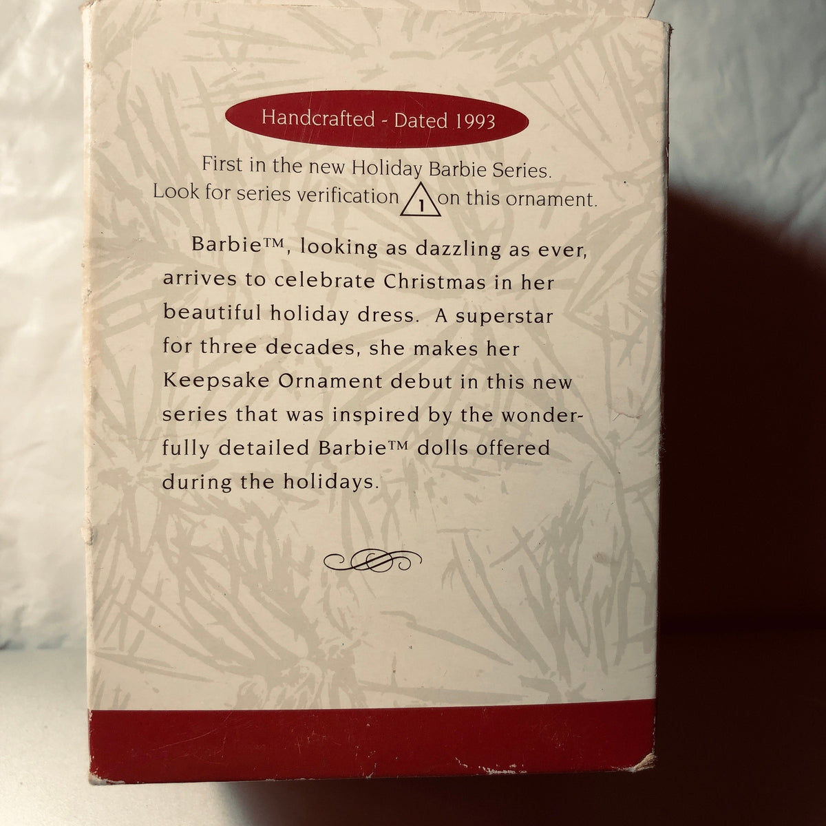 Hallmark, Holiday Barbie, Dated 1993, Keepsake Ornament, QX572-5