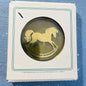Hallmark, Old Fashioned Rocking Horse, Vintage 1984, Etched Brass and Acrylic, Keepsake Ornament, QX346-4