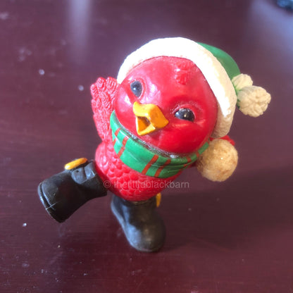 Hallmark, Redbird with Snowball, Vintage 1981, Merry Miniatures, Ornament, XHA3405*