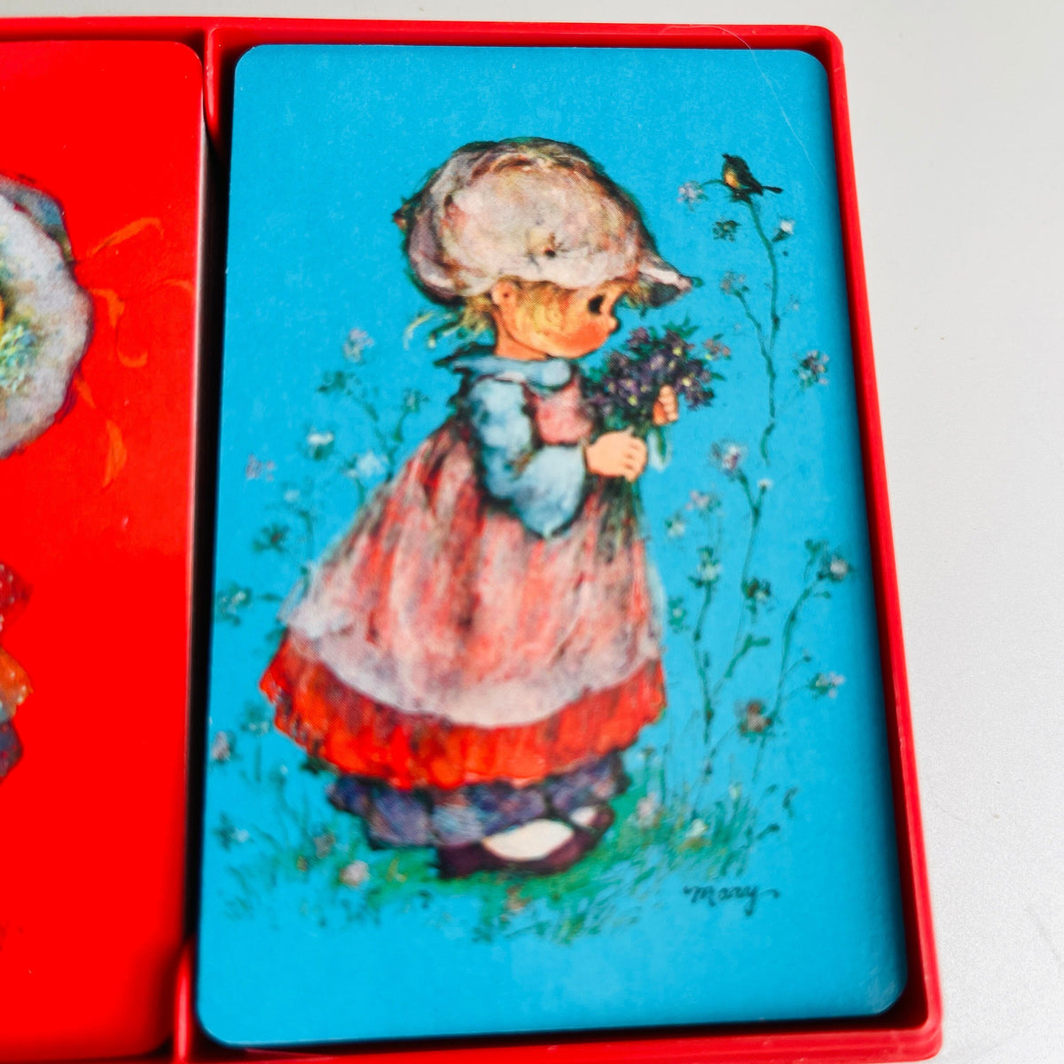 Hallmark, Little Lassies, Bridge Playing Cards, two decks, Plastic Coated , Vintage cards
