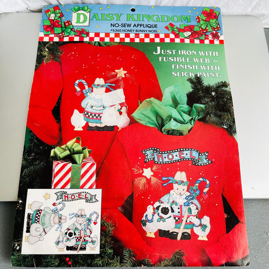 Daisy Kingdom, Hunny Bunny Noel, Vintage, No Sew Applique'