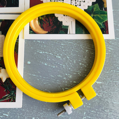 Cross N' Patch, Set of 3, pattern charts vintage 1990s, with 4 inch plastic hoop, see description*