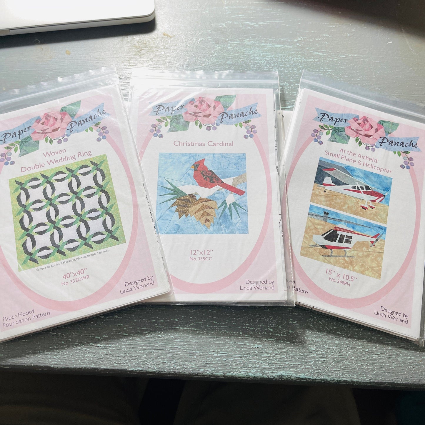 Paper Panache Patterns, Quilting Pattern Choice 0f 3, Paper Pieced Foundation Patterns,, See Description*