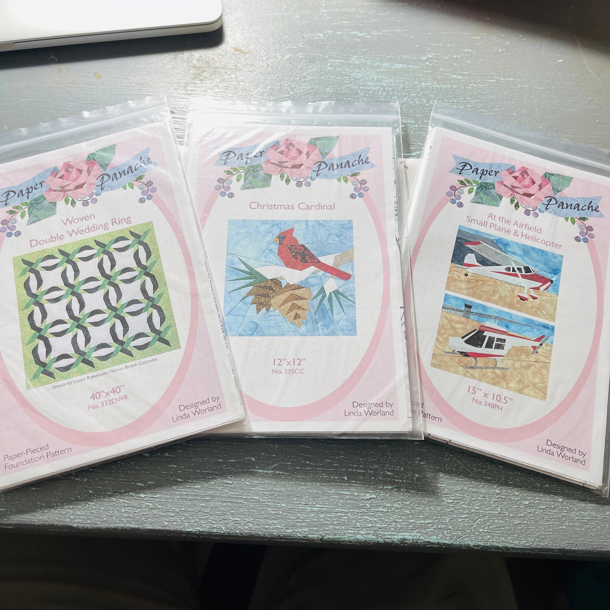 Paper Panache Patterns, Quilting Pattern Choice 0f 3, Paper Pieced Foundation Patterns,, See Description*