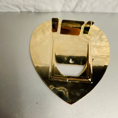 Teddy Bear Or Red Heart, Choice of Gold-Tone Metal Mini Picture Frame Ornaments with Stand