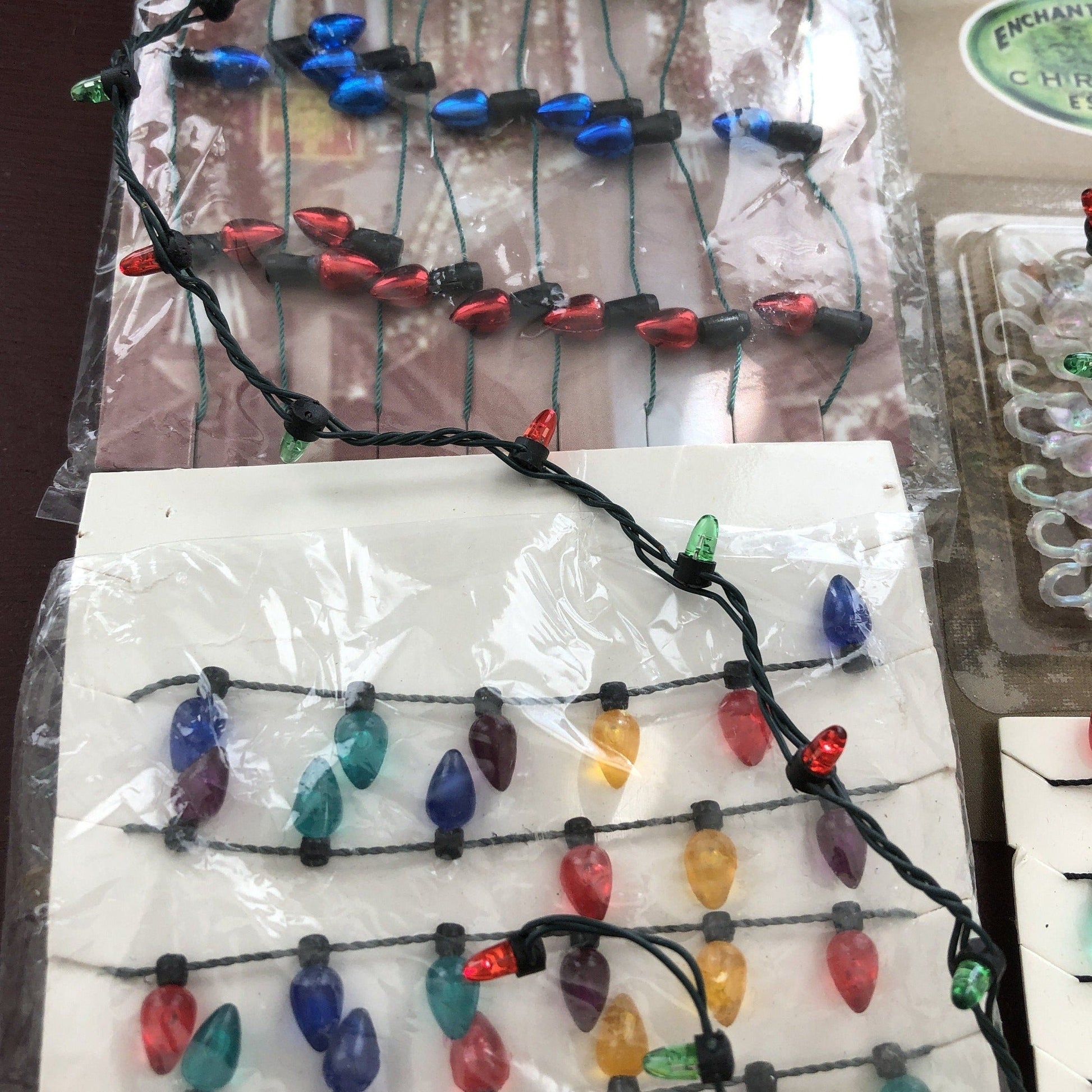 Set of 5 Mini Decoration Packs and a String of Battery Powered Mini Lights (Yes they work!)
