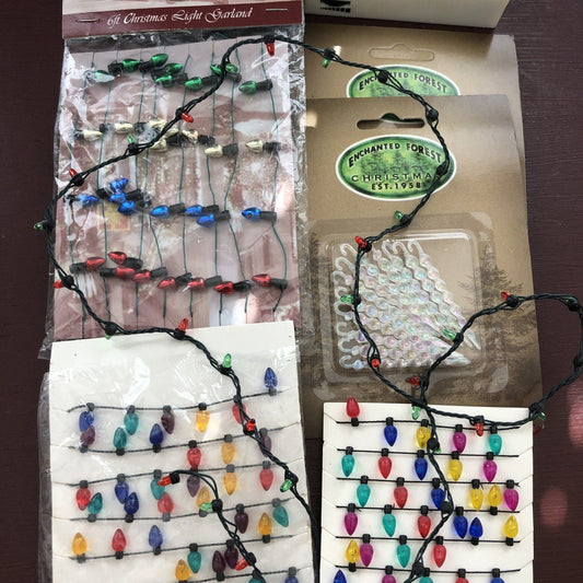 Set of 5 Mini Decoration Packs and a String of Battery Powered Mini Lights (Yes they work!)
