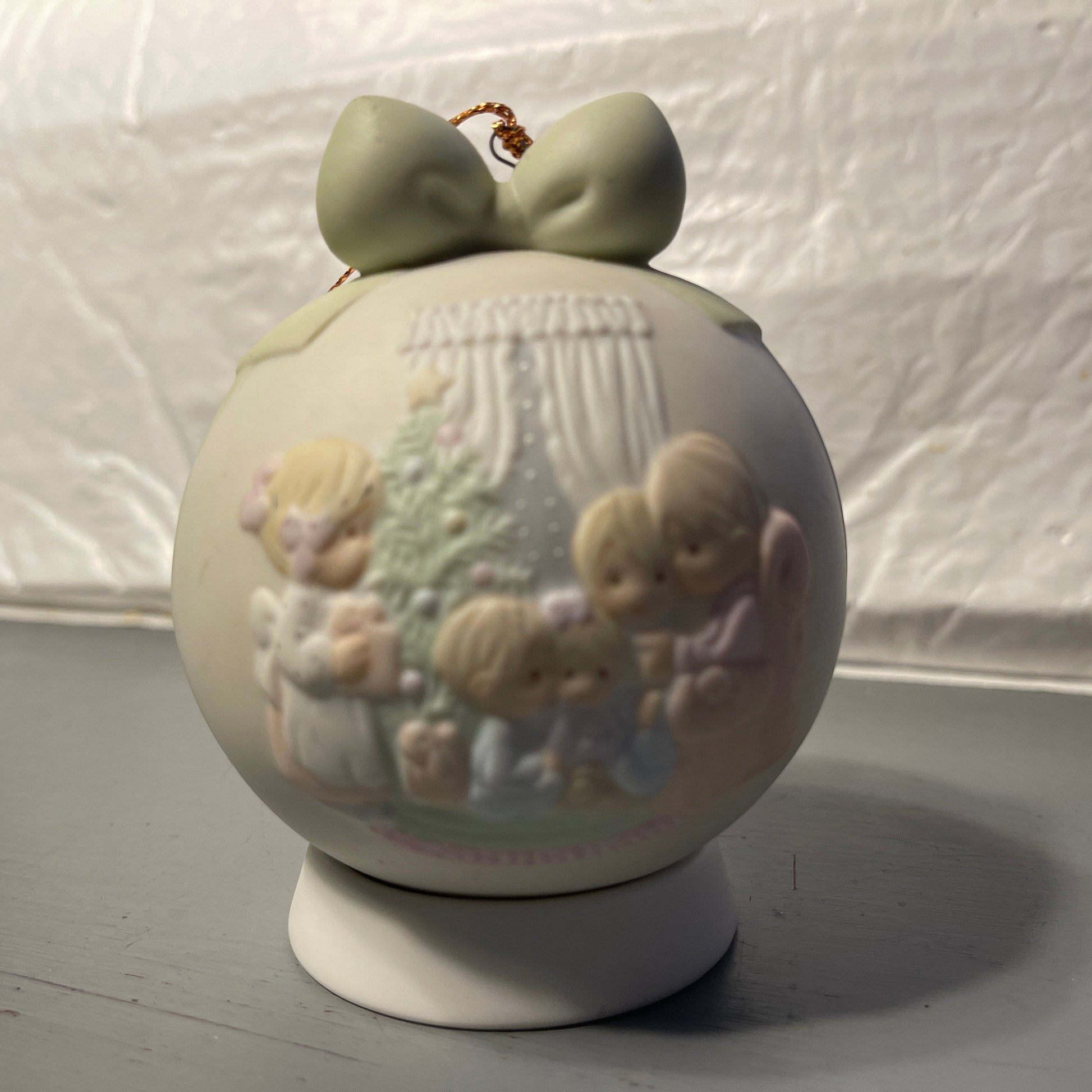 Precious Moments May Your Christmas Be A Happy Home Dated 1990 Annual Edition Collectible Ornament*