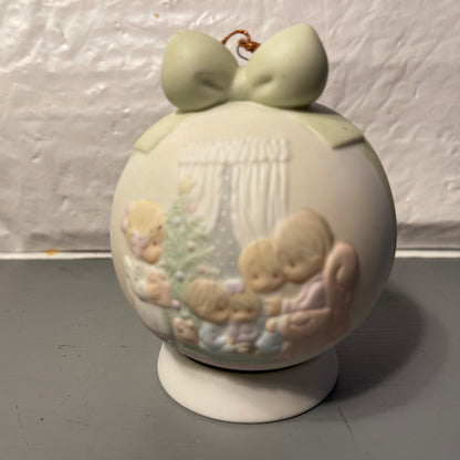 Precious Moments May Your Christmas Be A Happy Home Dated 1990 Annual Edition Collectible Ornament*