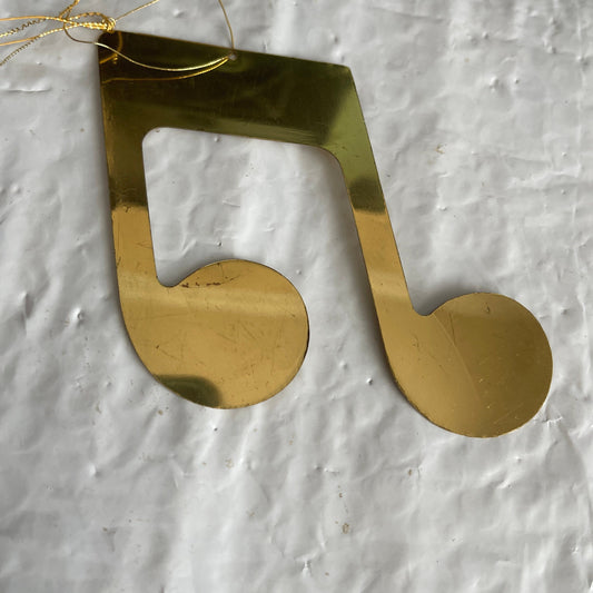 Musical Note Gold-tone Vintage Collectible Ornament
