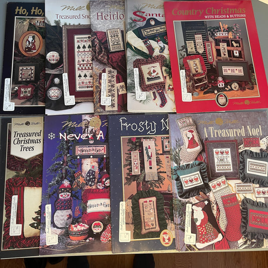 Mill Hill Choice Of 9 Holiday Season Vintage 1990s Counted Cross Stitch Charts See Variations*