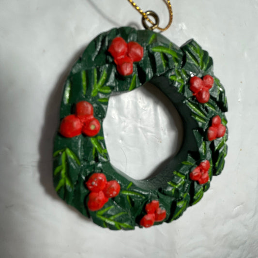 Wooden Wreath Ornament Made In the Philippines