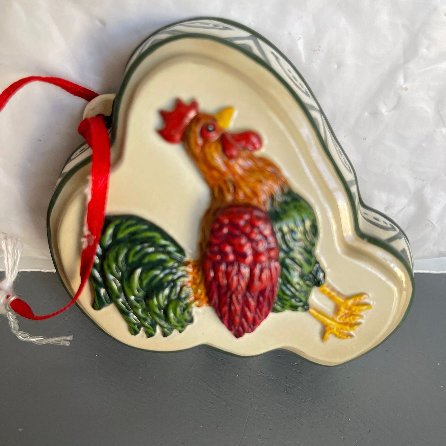 Rooster Stoneware Miniature Dessert Mold Vintage Ornament