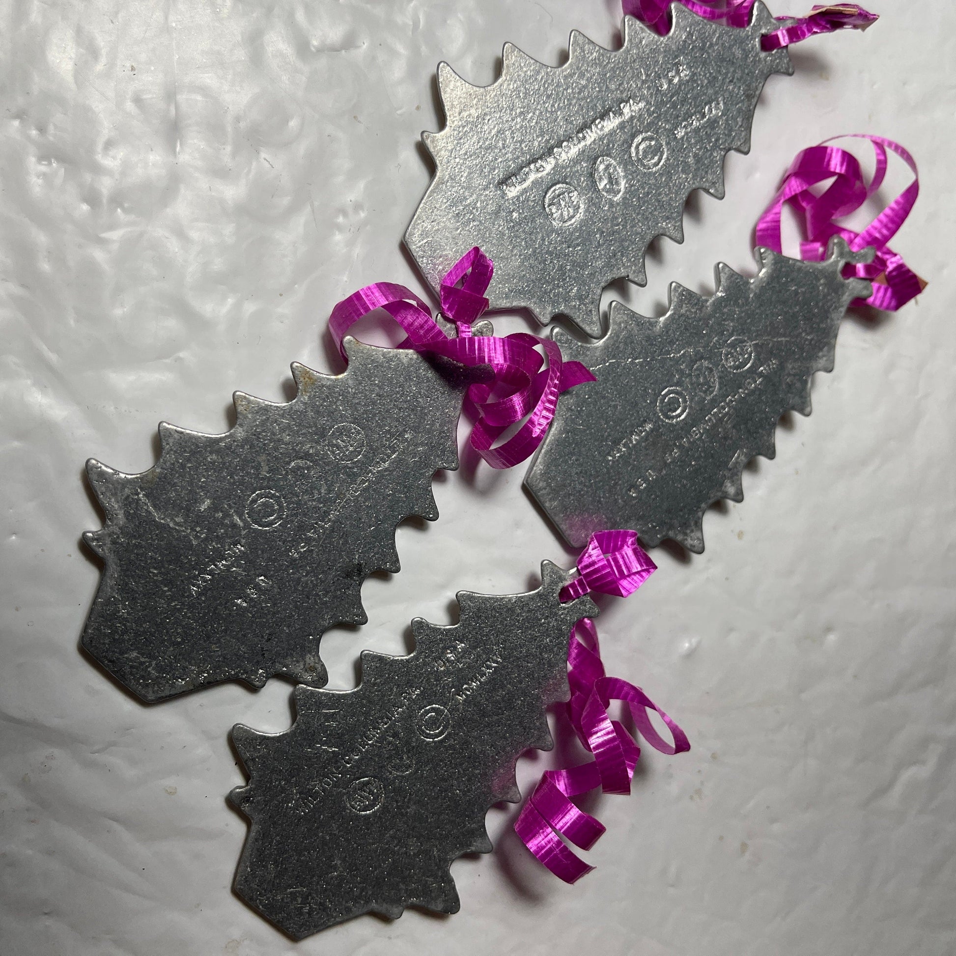 Pewter Wilton Columbia Set Of 4 Christmas Tree Ornaments